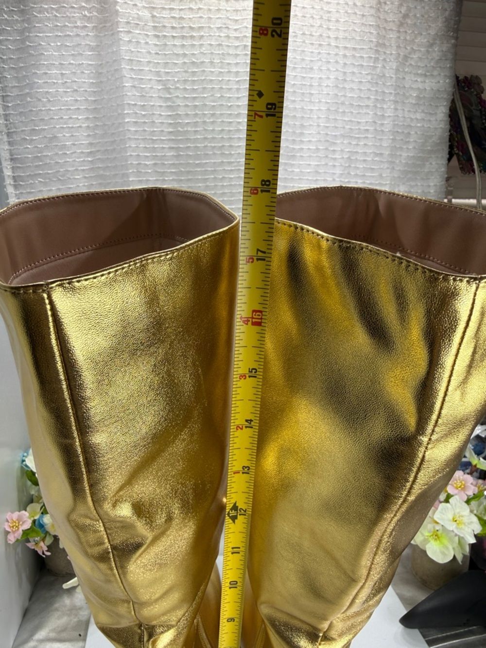(Q6)Beauty Cry women's square toe knee-high boots with low chunky heel,size 10.5 - Picture 6 of 15